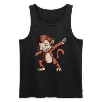Affenkostüm Affenoutfit Kinder Dabbing Affe Affen - Männer Premium Bio Tank Top - Schwarz - Vorne - AI Model Male 178 light (178cm)