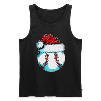 Joueur de baseball X-Mas Outfit Joueur de baseball Baseball - Débardeur bio Premium Homme - noir - Devant - Michal (187cm)