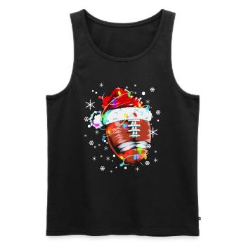 Joueur de football Costume de football Noël Noël X-Mas - Débardeur bio Premium Homme - noir - Devant - Michal (187cm)