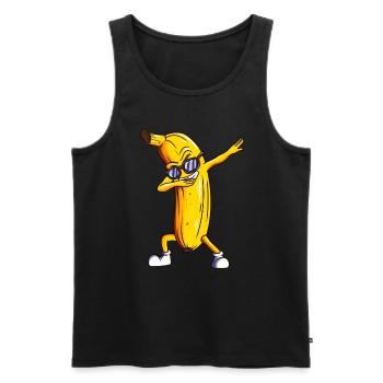 Dabbing Banane Fruit Banane Banane Dab - Débardeur bio Premium Homme - noir - Devant - AI Model Male 178 light (178cm)