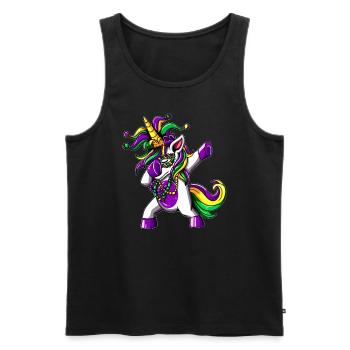 Licorne Fool Trick Fun Dabbing Dancing Dab - Débardeur bio Premium Homme - noir - Devant - Michal (187cm)