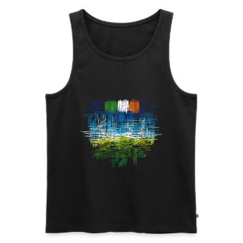 Irland Landschaft - Männer Premium Bio Tank Top - Schwarz - Vorne - Michal (187cm)