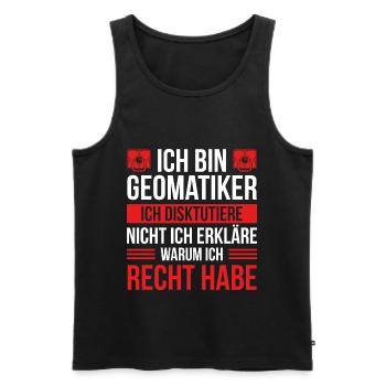 Geodäsie Geomatiker Theodolit Vermessungstechniker - Männer Premium Bio Tank Top - Schwarz - Vorne - Michal (187cm)