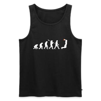 Évolution du basketball - Débardeur bio Premium Homme - noir - Devant - Michal (187cm)