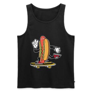 Hot Dog Skateboarder Skateboard skateboard skateboard - Débardeur bio Premium Homme - noir - Devant - Michal (187cm)