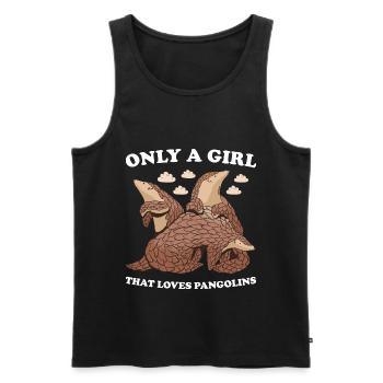 Seulement une fille qui aime pangolins pangolin - Débardeur bio Premium Homme - noir - Devant - Michal (187cm)