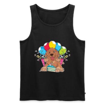 Dogs Pet Birthday Gift Cocker Spaniel - Men's Premium Organic Tank Top - black - Front - Michal (187cm)