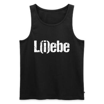 L(i)ebe Liebe Leben Valentinstag Freunde Geschenk - Männer Premium Bio Tank Top - Schwarz - Vorne - Michal (187cm)