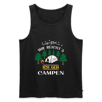 Mir Reichts ich geh Campen lustiger Camping Spruch - Männer Premium Bio Tank Top - Schwarz - Vorne - Michal (187cm)