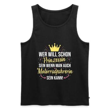 Motorrad Motorradfahrer Motorsport Spruch - Männer Premium Bio Tank Top - Schwarz - Vorne - Michal (187cm)