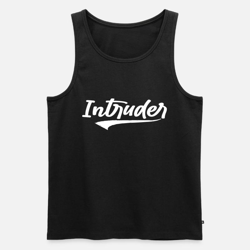 intruder hacker eindringling clan sticker computer - Männer Premium Bio Tank Top - Schwarz