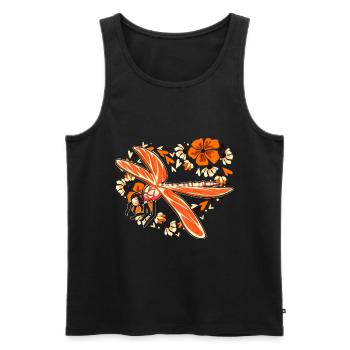 Blumen Insekt Libellen Liebhaber Geschenk Libelle - Männer Premium Bio Tank Top - Schwarz - Vorne - AI Model Male 178 light (178cm)