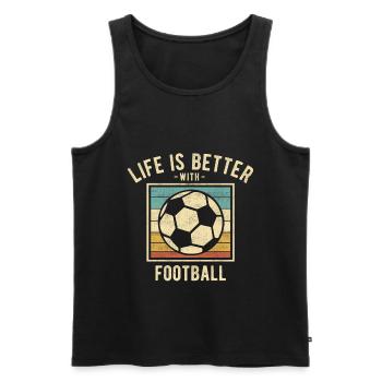 Fußball Sprüche - Lustige Fußball-Liebhaber-Geschenk - Männer Premium Bio Tank Top - Schwarz - Vorne - Michal (187cm)