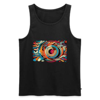 Ausführung6 - Männer Premium Bio Tank Top - Schwarz - Vorne - Michal (187cm)