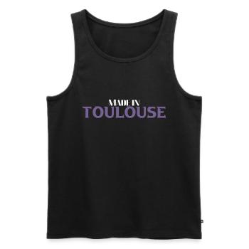 Made in Toulouse - Débardeur bio Premium Homme - noir - Devant - Michal (187cm)
