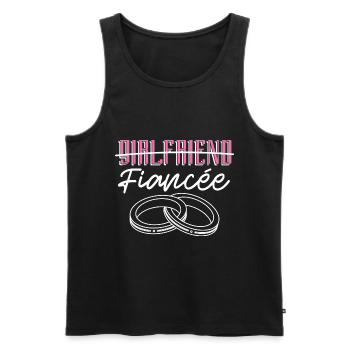 Fiancé, Partner, Girlfriend, Gift, Engagement - Men's Premium Organic Tank Top - black - Front - Michal (187cm)