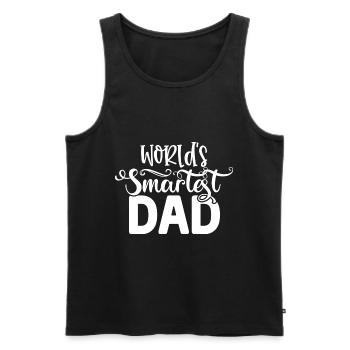 World's Smartest Dad - Men's Premium Organic Tank Top - black - Front - Michal (187cm)