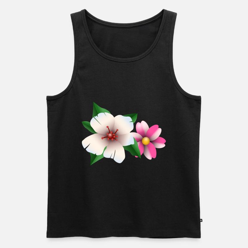 Sommerblumen - Männer Premium Bio Tank Top - Schwarz