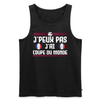 Je peux pas j'ai coupe du monde - Débardeur bio Premium Homme - noir - Devant - AI Model Male 178 light (178cm)