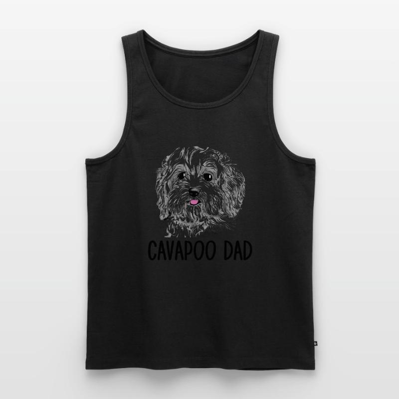 Cavapoo Papa, Cavapoo Débardeur bio Premium Homme