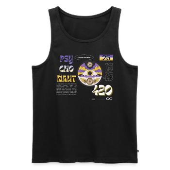 1943 Psychonaut Trippy Infinity Erweitern - Männer Premium Bio Tank Top - Schwarz - Vorne - AI Model Male 178 light (178cm)