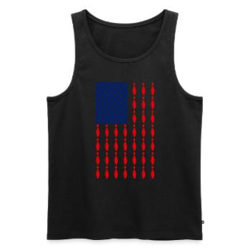bowling american flag bowling - Männer Premium Bio Tank Top - Schwarz - Vorne - Michal (187cm)