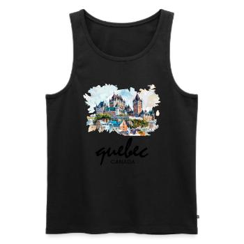 Quebec Canada Montreal, quebec flag - Männer Premium Bio Tank Top - Schwarz - Vorne - Michal (187cm)