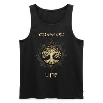 nordische Mythologie Wikinger Baum Geschenk - Männer Premium Bio Tank Top - Schwarz - Vorne - AI Model Male 178 light (178cm)