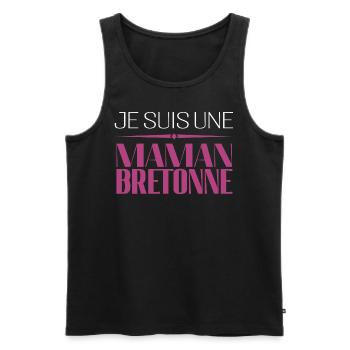 Incroyable maman bretonne ! cadeau maman bretonne - Débardeur bio Premium Homme - noir - Devant - Michal (187cm)