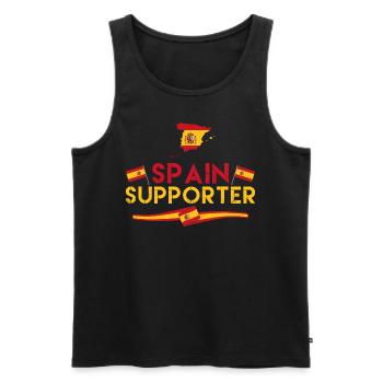 Spanien-Unterstützer. Fan von Spanien. La Roja. Das Rot - Männer Premium Bio Tank Top - Schwarz - Vorne - AI Model Male 178 light (178cm)