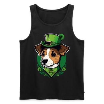 Journée Jack Russell St Patrick - Débardeur bio Premium Homme - noir - Devant - Michal (187cm)