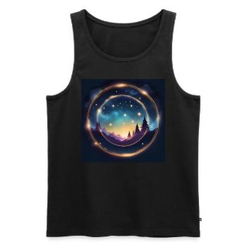 Leo Leo Zodiac Gift Idea - Men's Premium Organic Tank Top - black - Front - AI Model Male 178 light (178cm)