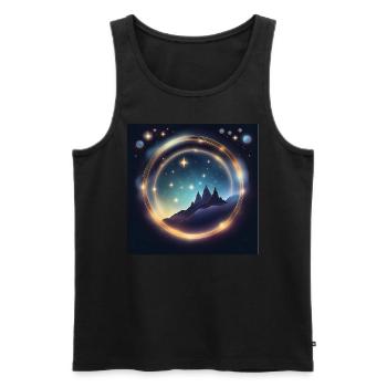 Leo Leo Leo Zodiac Gift - Men's Premium Organic Tank Top - black - Front - AI Model Male 178 light (178cm)