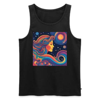 Virgo Zodiac Star Gift - Men's Premium Organic Tank Top - black - Front - Michal (187cm)