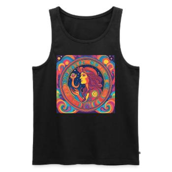 Virgo Star Astrology Gift - Men's Premium Organic Tank Top - black - Front - Michal (187cm)