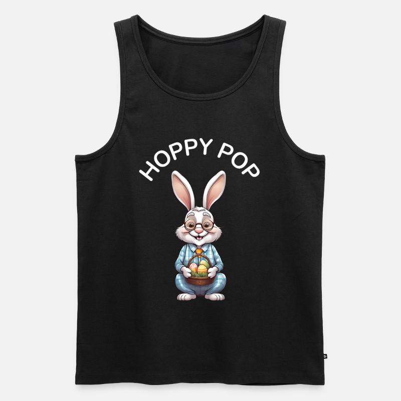 Großvater Spruch Ostern Geschenk - Männer Premium Bio Tank Top - Schwarz