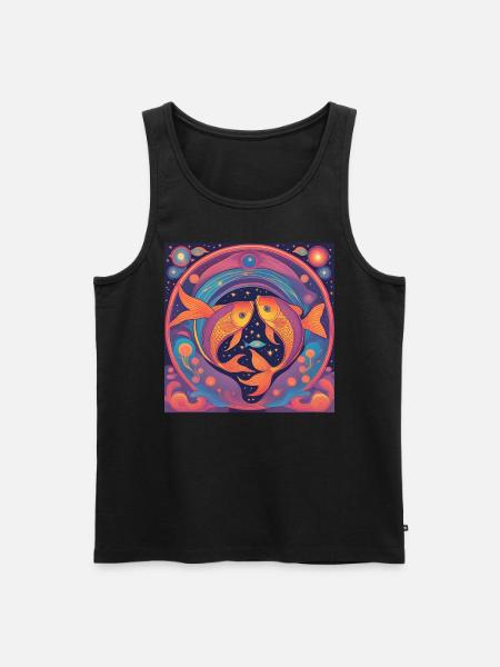 Pisces Zodiac Astrology Gift - Men's Premium Organic Tank Top - black