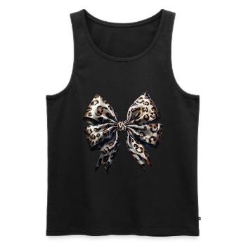 Bow Ornament Glamour Gift - Men's Premium Organic Tank Top - black - Front - AI Model Male 178 light (178cm)