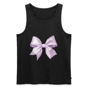 Bow Glamour Silk Gift - Men's Premium Organic Tank Top - black - Front - AI Model Male 178 light (178cm)