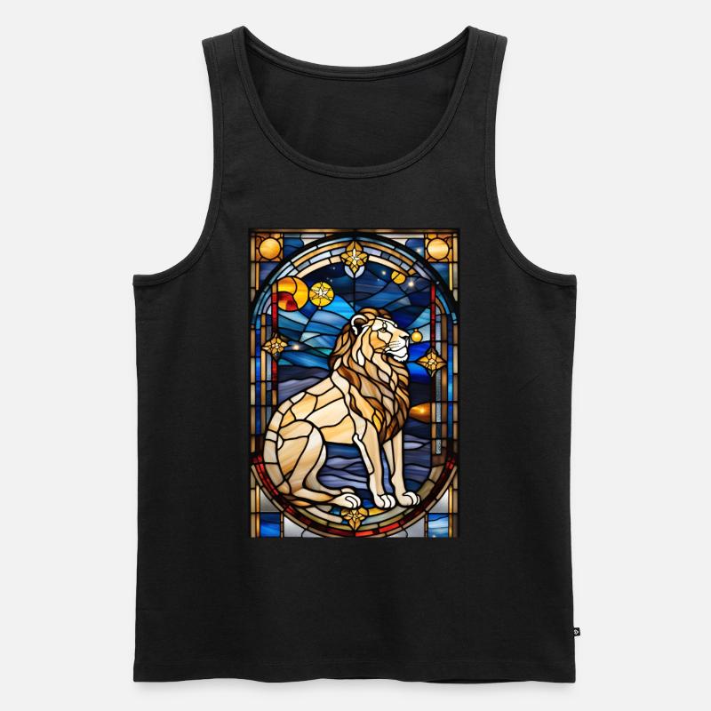 Löwe Sternzeichen Feuerzeichen Geschenk - Männer Premium Bio Tank Top - Schwarz