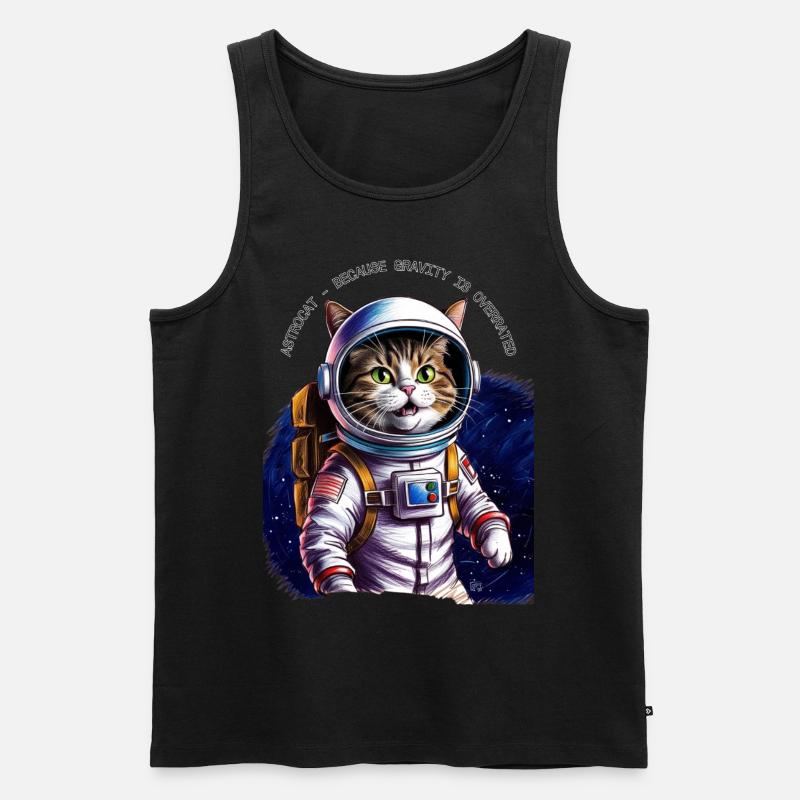 Astro Katze Geschenk - Männer Premium Bio Tank Top - Schwarz