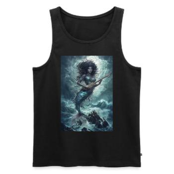 Mermaid Mythology Legend Gift - Men's Premium Organic Tank Top - black - Front - Michal (187cm)