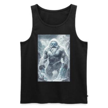 Yeti Mythology Legend Gift - Men's Premium Organic Tank Top - black - Front - Michal (187cm)