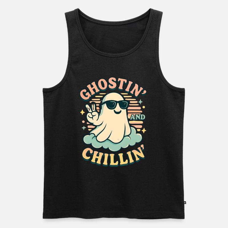 Halloween Geist Kostüm Geschenk - Männer Premium Bio Tank Top - Schwarz