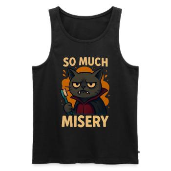 Halloween Costume Cat Gift - Men's Premium Organic Tank Top - black - Front - AI Model Male 178 light (178cm)