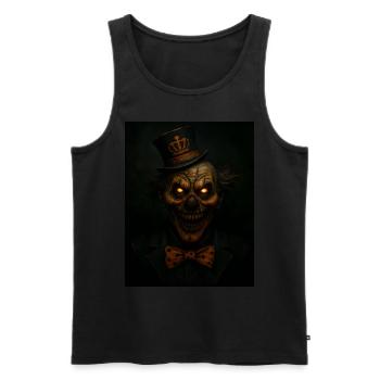 Cadeau d’Halloween Clown effrayant - Débardeur bio Premium Homme - noir - Devant - Michal (187cm)