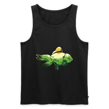 Nature Landscape Fishing Gift Cute Fish - Men's Premium Organic Tank Top - black - Front - Michal (187cm)