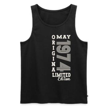 49th Birthday Man Original May Vintage 1974 - Men's Premium Organic Tank Top - black - Front - Michal (187cm)