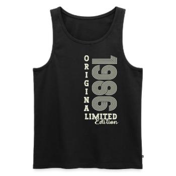 Cadeau original vintage 1986 36ème anniversaire - Débardeur bio Premium Homme - noir - Devant - Michal (187cm)