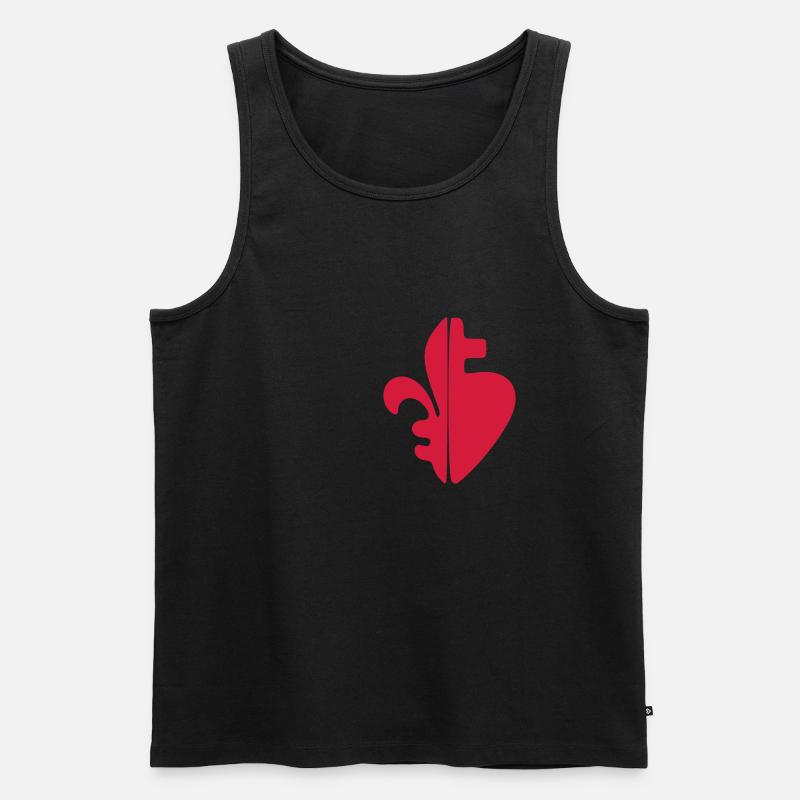 Sacre-Coeur & Fleur de Lys - Männer Premium Bio Tank Top - Schwarz